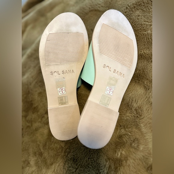 Sol Sana Teresa Slides in Cucumber (Genuine Leather Slides) - Picture 2 of 2